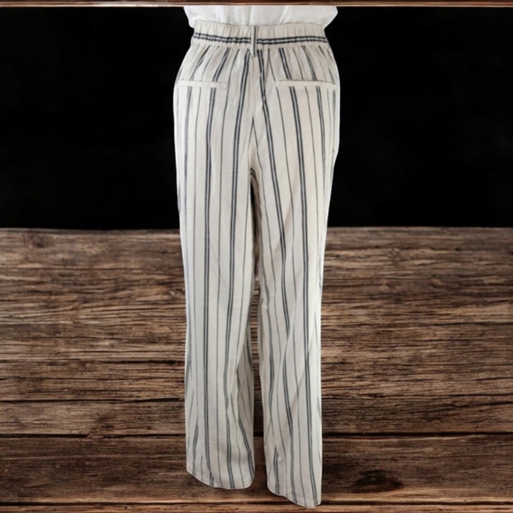 NWT H&M Wide Leg Linen Blend Trousers - Picture 5 of 9